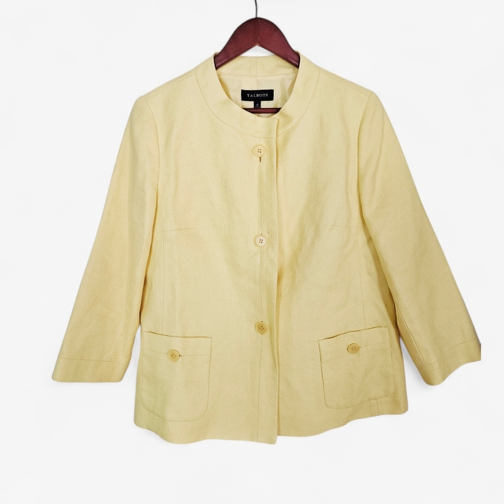 Talbots Mandarin Collar Structured Preppy Bright … - image 2